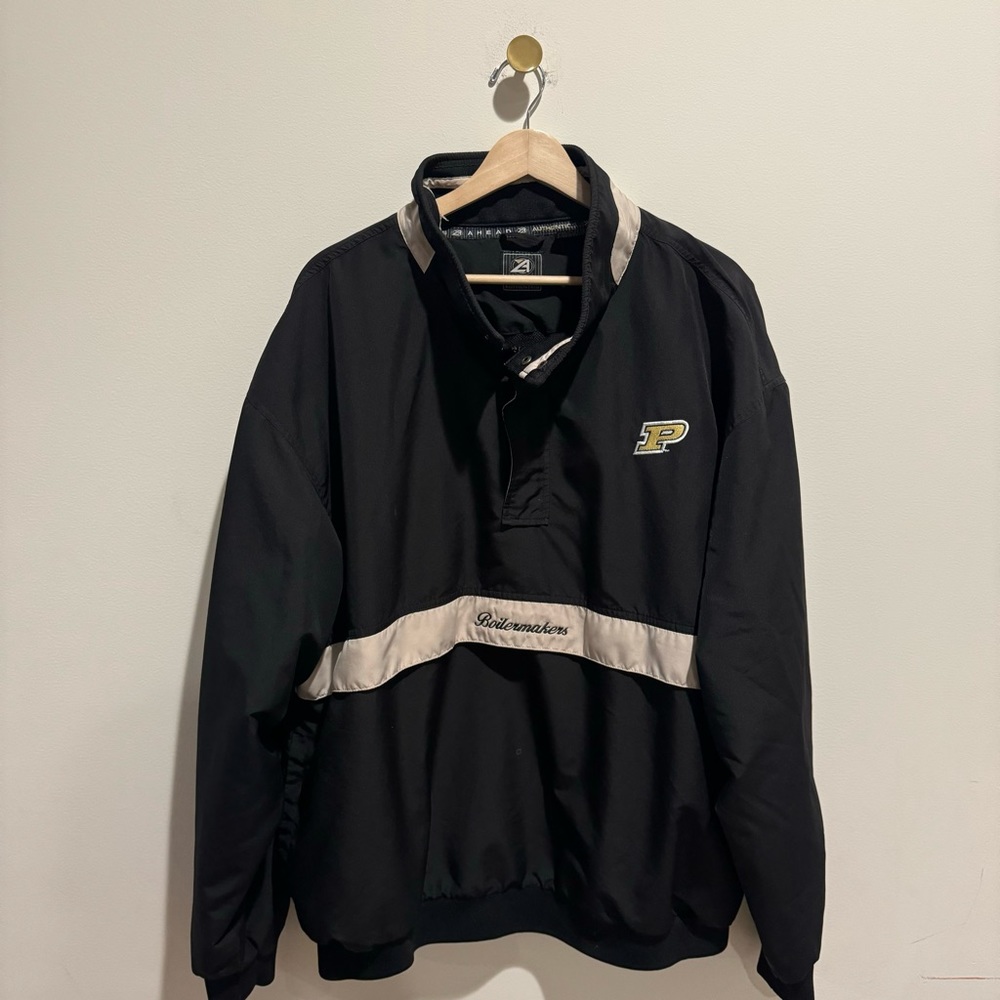 Vintage Authentics AHead black Purdue boilermakers windbreaker jacket